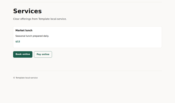 Example services page made with yaya